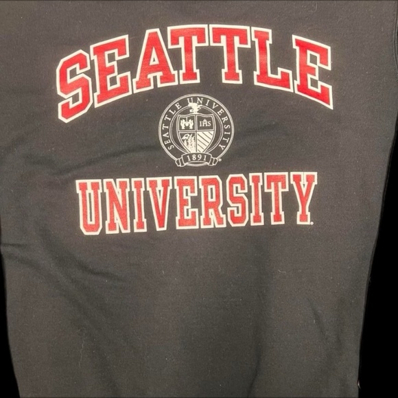 Champion Seattle University crewneck sweatshirt in black and red sportswear - Picture 4 of 4